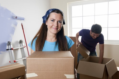 Local moving vehicle ready for Streatham home removals