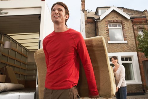 Preparation and transport of large furniture items for a Streatham move