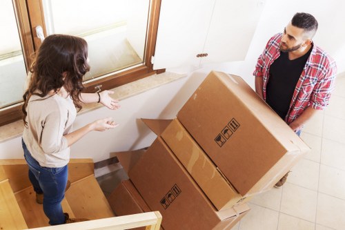 Careful handling of household items in a Streatham flat move